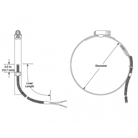 Termocoppia tipo tipo T  fascetta regolabile 0872XTSGB084D