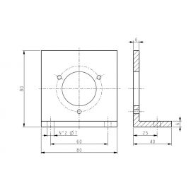 Staffa a L encoder  18-LKM-386