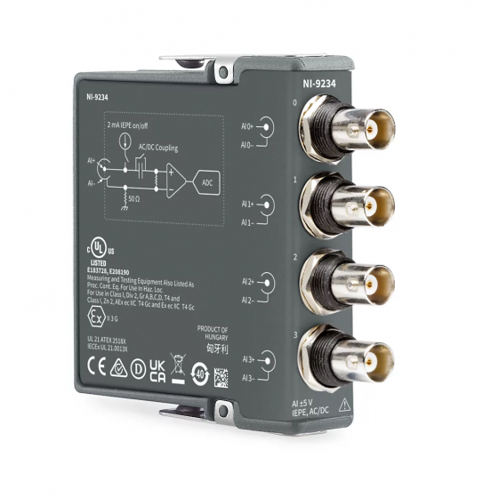 NI-9234 - 779680-01 - IEPE DSA C series 4 channels input module 